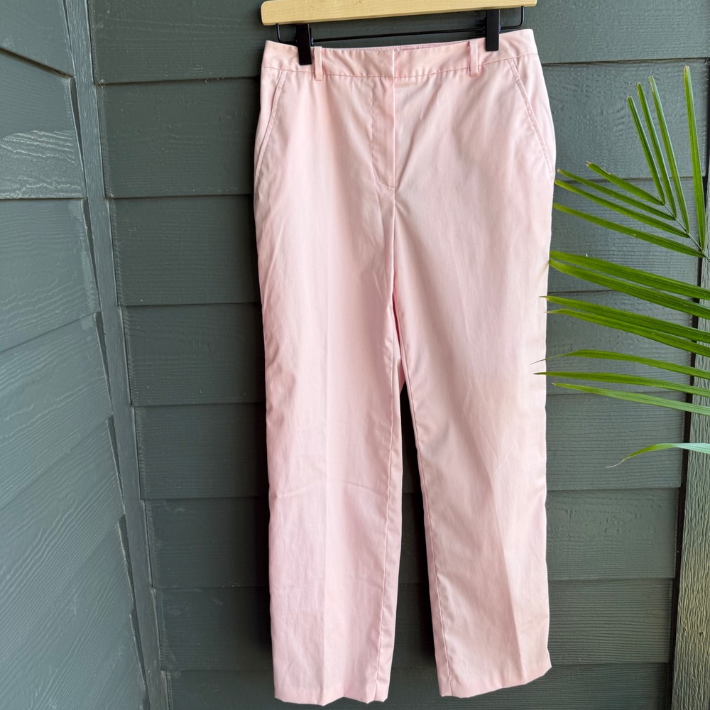 Brooks Brothers 346 Stretch Pink Cotton Ankle Pants Women's Size 4